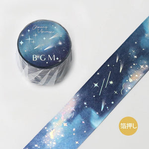 Space Galaxy - BGM Washi Tape 30mm Masking Tape Foil Stamping | papermindstationery.com