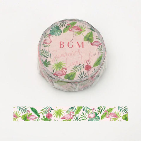 BGM Washi Tape 15mm Masking Tape - Flamingo | papermindstationery.com | 15mm Washi Tapes, Animal, BGM, Washi Tapes