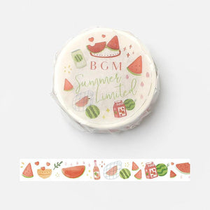 BGM Washi Tape 15mm Masking Tape - Summer Watermelon | papermindstationery.com | 15mm Washi Tapes, BGM, boxing, Fruit, sale, Washi Tapes