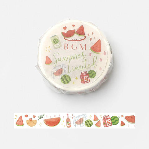 BGM Washi Tape 15mm Masking Tape - Summer Watermelon | papermindstationery.com | 15mm Washi Tapes, BGM, boxing, Fruit, sale, Washi Tapes