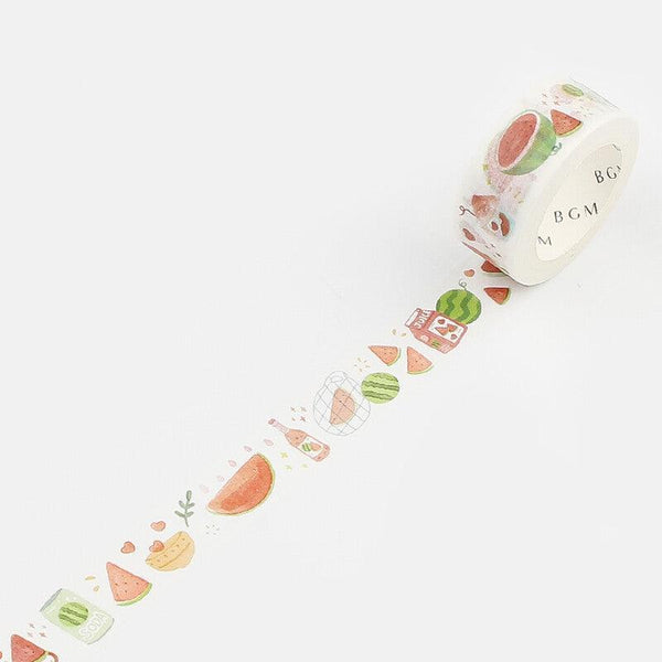 BGM Washi Tape 15mm Masking Tape - Summer Watermelon | papermindstationery.com | 15mm Washi Tapes, BGM, boxing, Fruit, sale, Washi Tapes