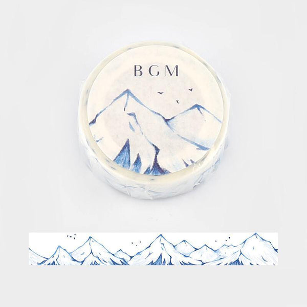 BGM Washi Tape 15mm Masking Tape - Snowy Mountain | papermindstationery.com | 15mm Washi Tapes, BGM, Christmas, Washi Tapes