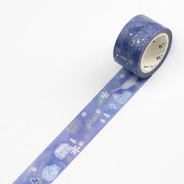 Winter Snow Festival - BGM Washi Tape 20mm Masking Tape Foil Stamping | papermindstationery.com