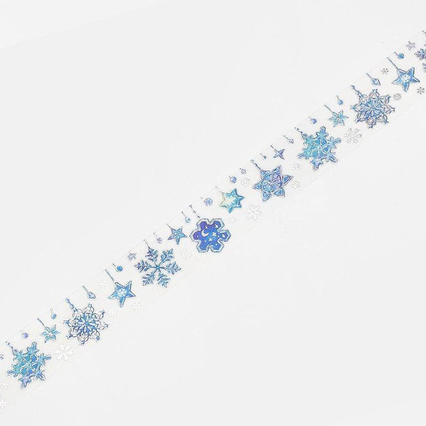 BGM Washi Tape 20mm Masking Tape Foil Stamping - Winter Snowflakes | papermindstationery.com | 20mm Washi Tapes, BGM, Christmas, Washi Tapes