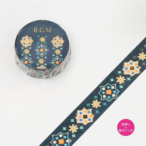 BGM Washi Tape 15mm Masking Tape Foil Stamping - Kaleidoscope Pattern | papermindstationery.com | 15mm Washi Tapes, BGM, boxing, Others, sale, Washi Tapes