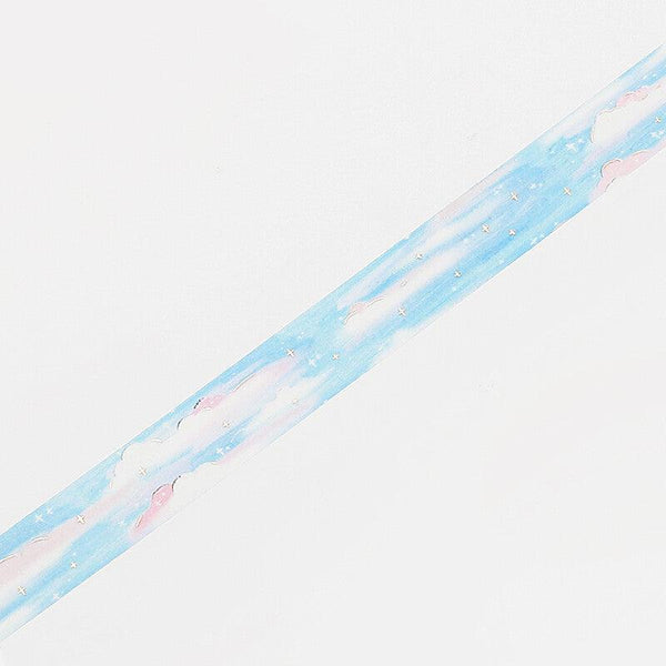 BGM Washi Tape 20mm Masking Tape Foil Stamping - Pastel Blue Sky | papermindstationery.com | 20mm Washi Tapes, BGM, Space, Washi Tapes