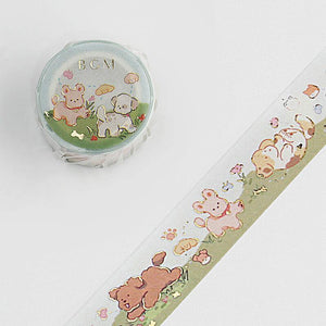 BGM Washi Tape 20mm Masking Tape Foil Stamping - Paradise Puppy Dog | papermindstationery.com | 20mm Washi Tapes, BGM, boxing, Dog, Pet, sale, Washi Tapes
