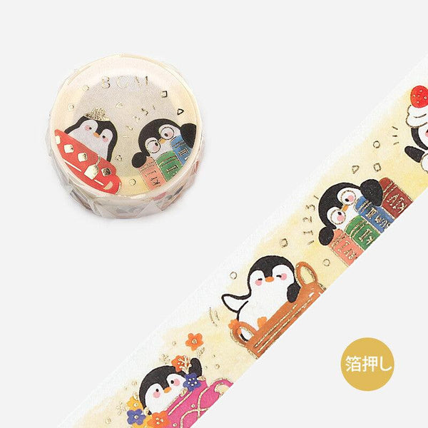 BGM Washi Tape 20mm Foil Stamping - Cute Penguin & Daily Goods | papermindstationery.com