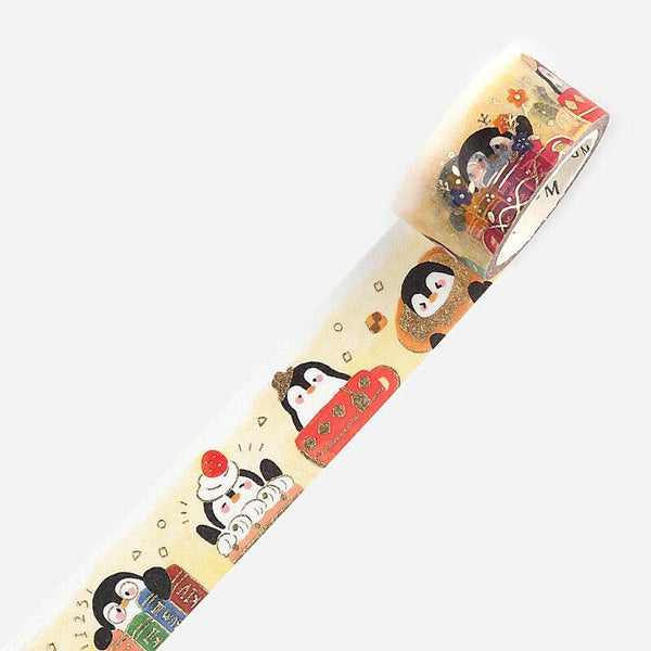 BGM Washi Tape 20mm Foil Stamping - Cute Penguin & Daily Goods | papermindstationery.com | 20mm Washi Tapes, Animal, BGM, Penguin, Washi Tapes