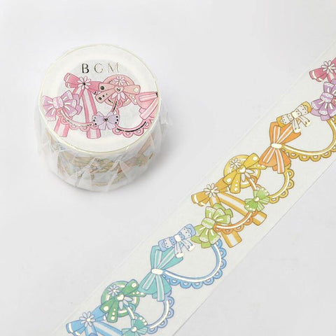 BGM Washi Tape 30mm Masking Tape Foil Stamping - Lace & Ribbon | papermindstationery.com | 30mm Washi Tapes, BGM, boxing, Others, sale, Washi Tapes