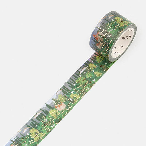 BGM Washi Tape 20mm Foil Stamping - Forest landscape | papermindstationery.com | 20mm Washi Tapes, BGM, Flower, Washi Tapes