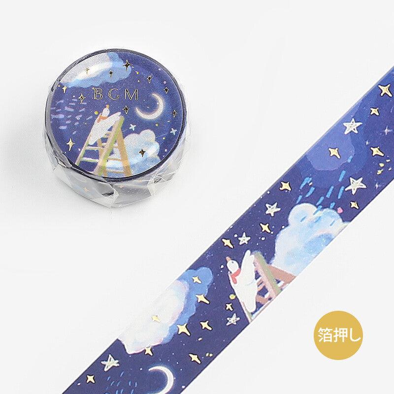 BGM Washi Tape 20mm Masking Tape Foil Stamping - Little World Galaxy | papermindstationery.com | 20mm Washi Tapes, BGM, boxing, sale, Space, Washi Tapes