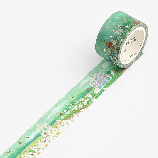 BGM Washi Tape 20mm Foil Stamping - Little World Flower Garden | papermindstationery.com | 20mm Washi Tapes, BGM, boxing, Flower, sale, Washi Tapes