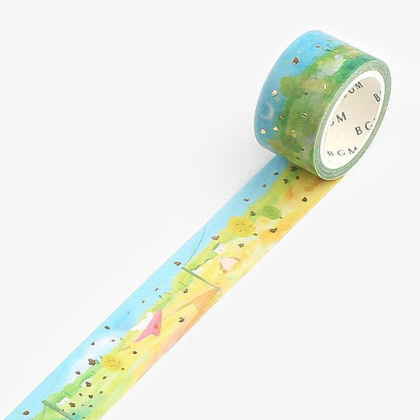 BGM Washi Tape 20mm Foil Stamping - Little World Countryside Walk | papermindstationery.com | 20mm Washi Tapes, BGM, boxing, Flower, sale, Washi Tapes