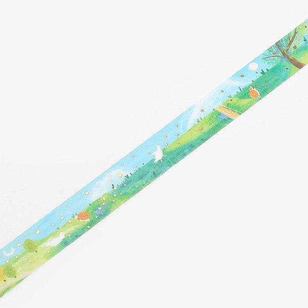 BGM Washi Tape 20mm Foil Stamping - Little World Countryside Walk | papermindstationery.com | 20mm Washi Tapes, BGM, boxing, Flower, sale, Washi Tapes