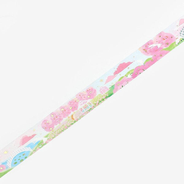 BGM Washi Tape 20mm Foil Stamping - Little World Cherry Blossom Garden | papermindstationery.com | 20mm Washi Tapes, BGM, boxing, Flower, sale, Washi Tapes