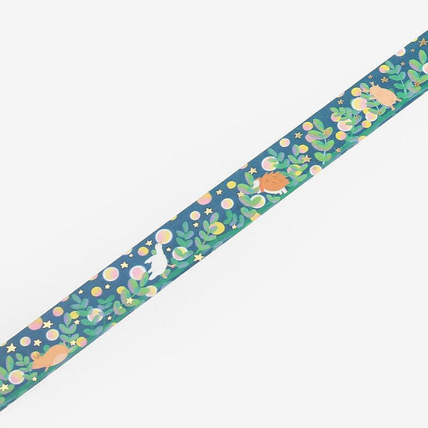 BGM Washi Tape 20mm Foil Stamping - Little World Blue Night Forest | papermindstationery.com | 20mm Washi Tapes, BGM, boxing, Flower, sale, Washi Tapes