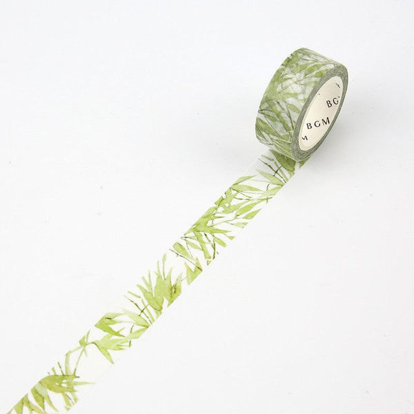 BGM Washi Tape 15mm Masking Tape - Four Seasons Cobalt Green | papermindstationery.com | 15mm Washi Tapes, BGM, boxing, Flower, sale, Washi Tapes