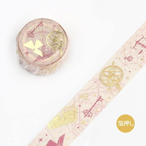 BGM Washi Tape 20mm Masking Tape Foil Stamping - Nature Poetry Art | papermindstationery.com | 20mm Washi Tapes, BGM, Others, Washi Tapes
