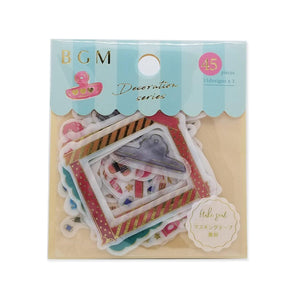 BGM Washi Sticker Flake SEAL Foil Stamping - Border & Frame Stationery | papermindstationery.com