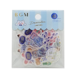 BGM Washi Sticker Flake SEAL Foil Stamping - Border & Frame Animal | papermindstationery.com
