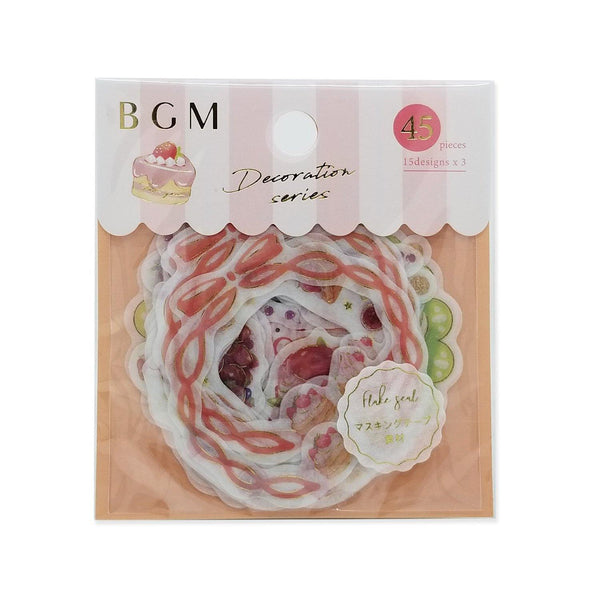 BGM Washi Sticker Flake SEAL Foil Stamping - Border & Frame Dessert | papermindstationery.com