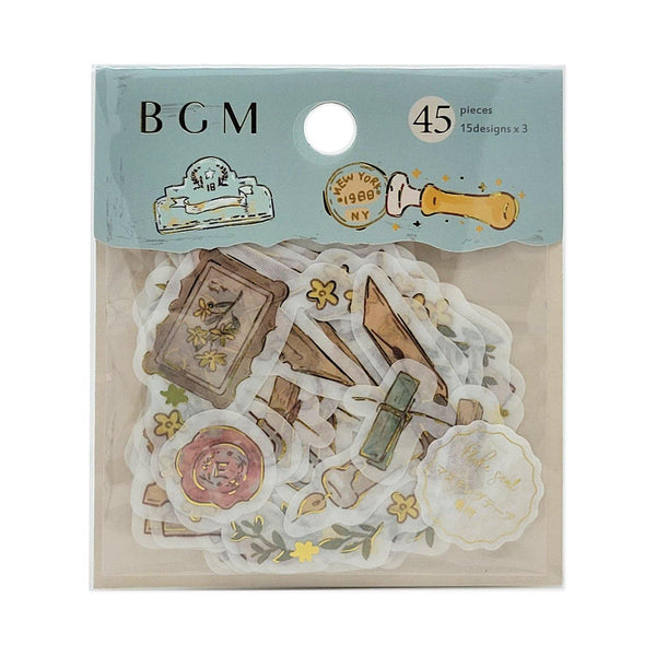 BGM Washi Sticker Flake SEAL Foil Stamping - Decoration Alice Letter | papermindstationery.com | BGM, Flake Stickers, Others
