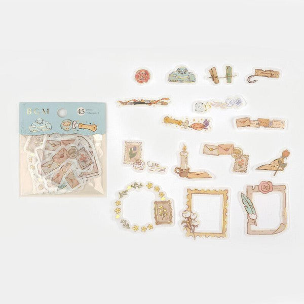 BGM Washi Sticker Flake SEAL Foil Stamping - Decoration Alice Letter | papermindstationery.com | BGM, Flake Stickers, Others