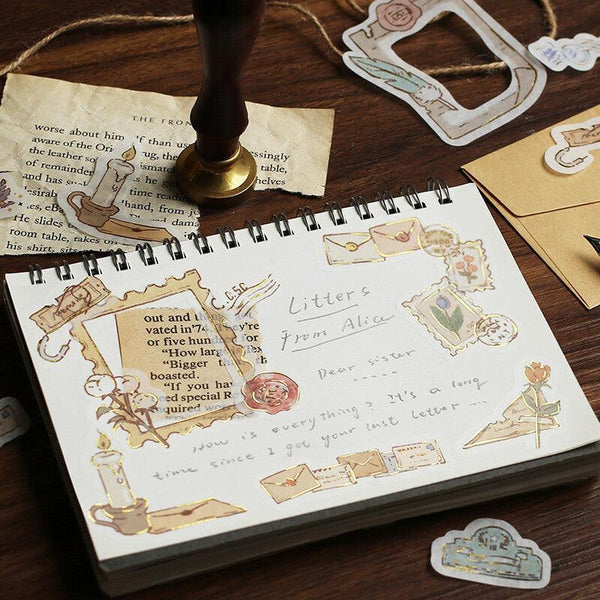 BGM Washi Sticker Flake SEAL Foil Stamping - Decoration Alice Letter | papermindstationery.com | BGM, Flake Stickers, Others