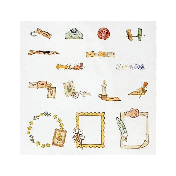 BGM Washi Sticker Flake SEAL Foil Stamping - Decoration Alice Letter | papermindstationery.com | BGM, Flake Stickers, Others