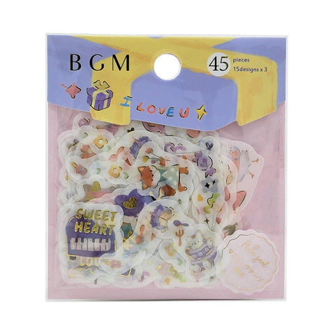 BGM Washi Sticker Flake SEAL Foil Stamping - Decoration Little World | papermindstationery.com | BGM, boxing, Flake Stickers, Flower, sale
