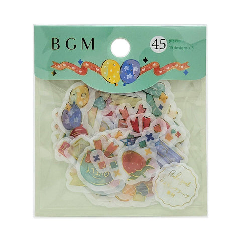 BGM Washi Sticker Flake SEAL Foil Stamping - Decoration Colorful Party | papermindstationery.com | BGM, boxing, Flake Stickers, Others, sale