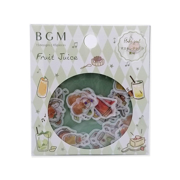BGM Washi Sticker Flake SEAL - Summer Drink | papermindstationery.com | BGM, boxing, Cafe, Dessert, Flake Stickers, sale