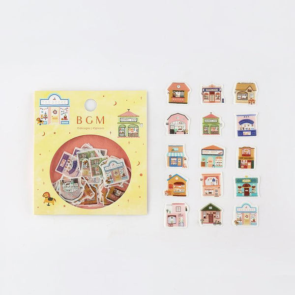 BGM Washi Sticker Flake SEAL - Fancy Shops | papermindstationery.com | BGM, Flake Stickers, Shop