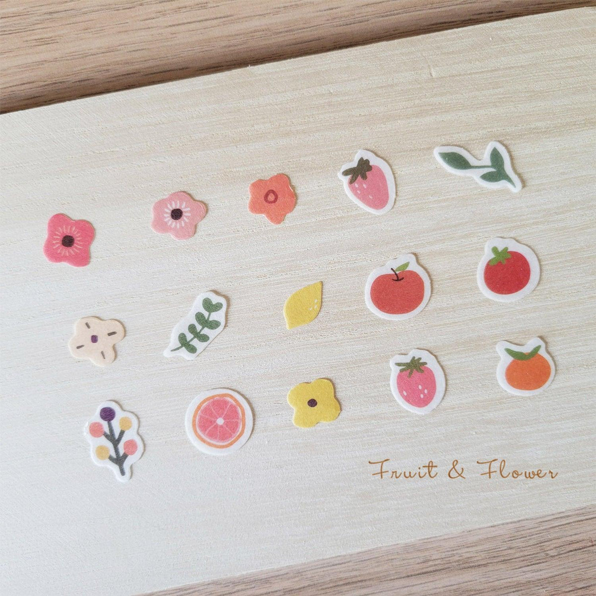BGM Washi Flake Stickers Fruit Flower – Papermind Stationery