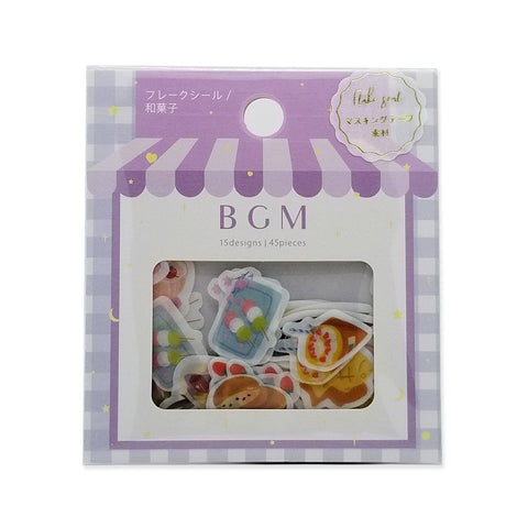 BGM Washi Sticker Flake SEAL - Japanese confectionery | papermindstationery.com | BGM, boxing, Dessert, Flake Stickers, sale