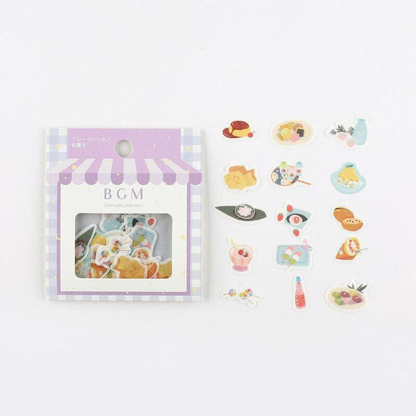 BGM Washi Sticker Flake SEAL - Japanese confectionery | papermindstationery.com | BGM, boxing, Dessert, Flake Stickers, sale