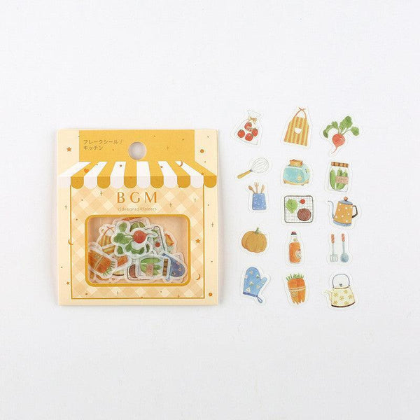 BGM Washi Sticker Flake SEAL - Kitchen | papermindstationery.com | BGM, boxing, Flake Stickers, Food, sale
