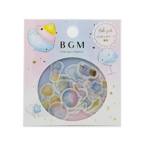 BGM Washi Sticker Flake SEAL Foil Stamping - Cotton Candy | papermindstationery.com | BGM, boxing, Dessert, Flake Stickers, sale