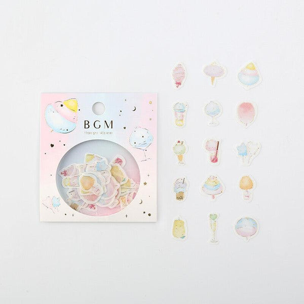 BGM Washi Sticker Flake SEAL Foil Stamping - Cotton Candy | papermindstationery.com | BGM, boxing, Dessert, Flake Stickers, sale