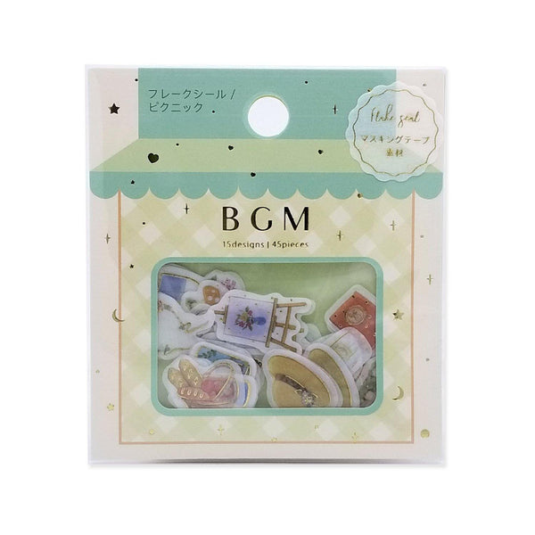 Picnic - BGM Washi Sticker Flake SEAL Foil Stamping | papermindstationery.com