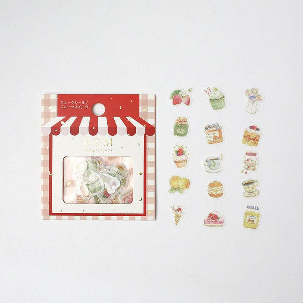 BGM Washi Sticker Flake SEAL Foil Stamping - Fruit & Dessert | papermindstationery.com