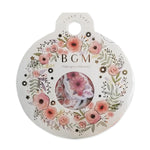 BGM Washi Sticker Flake SEAL Foil Stamping - Flower Wreath | papermindstationery.com | BGM, Flake Stickers, Flower, Out of Stock, Stickers, Vancouver