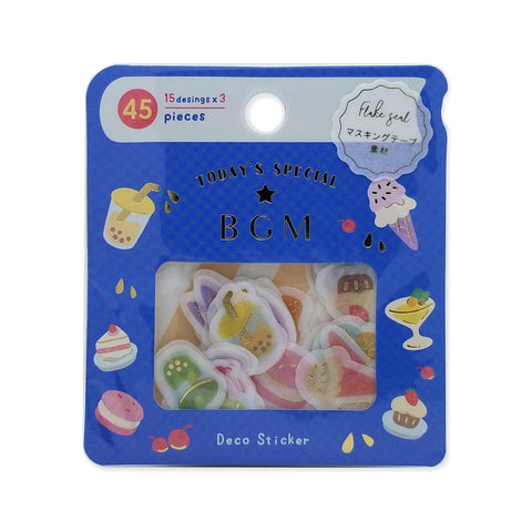 BGM Washi Sticker Flake SEAL Foil Stamping - Little Dessert | papermindstationery.com | BGM, boxing, Dessert, Flake Stickers, sale