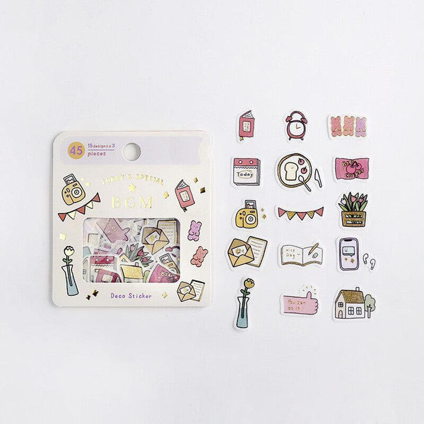BGM Washi Sticker Flake SEAL Foil Stamping - Little Everyday Goods | papermindstationery.com | BGM, boxing, Flake Stickers, sale, Shop
