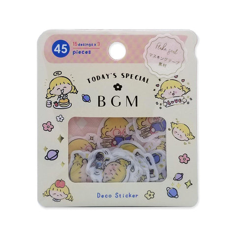 BGM Washi Sticker Flake SEAL Foil Stamping - Little Girl | papermindstationery.com | BGM, boxing, Flake Stickers, Girls, sale