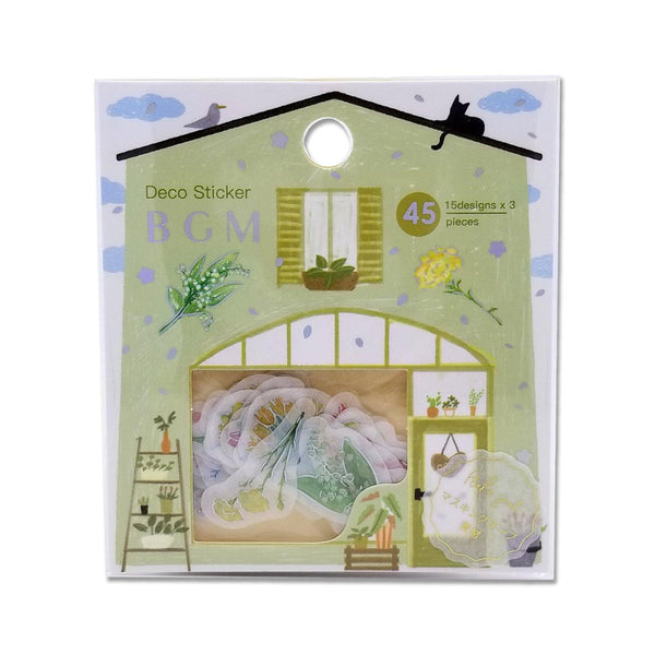 Lovely Flower Shop - BGM Washi Sticker Flake SEAL Foil Stamping | papermindstationery.com