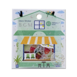 BGM Washi Sticker Flake SEAL Foil Stamping - Cream Soda Drinks | papermindstationery.com | BGM, Dessert, Flake Stickers
