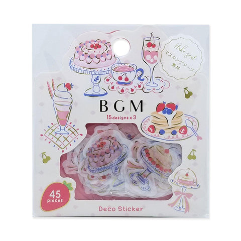 Otome Tea Party - BGM Washi Sticker Flake SEAL Foil Stamping | papermindstationery.com | BGM, Cafe, Flake Stickers