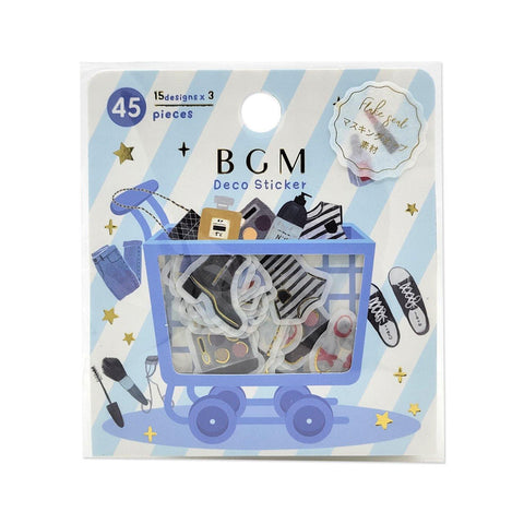 BGM Washi Sticker Flake SEAL Foil Stamping - Happy Fashion & Accessories | papermindstationery.com | BGM, Flake Stickers, Shop